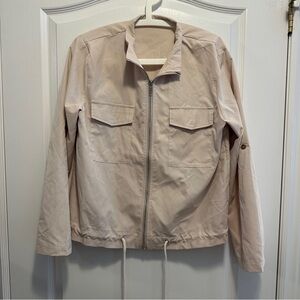Beige Zip-Up Spring Jacket
